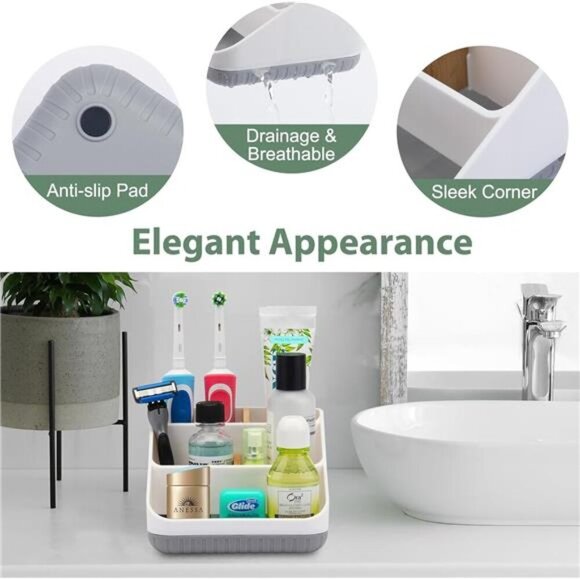 Bathroom Toothbrush Holders for Countertop - Electric Toothbrush Organizer - Picture 5 of 7